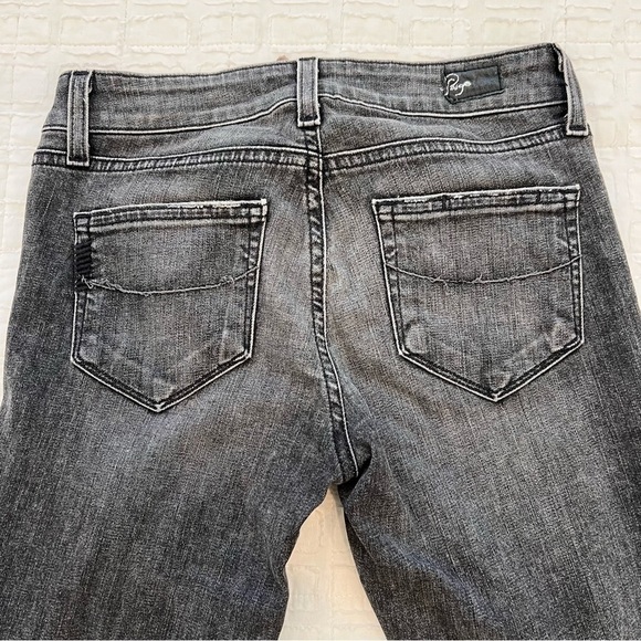 Paige Verdugo Jeggings 5 pocket denim jeans in charcoal gray EUC - Picture 8 of 9
